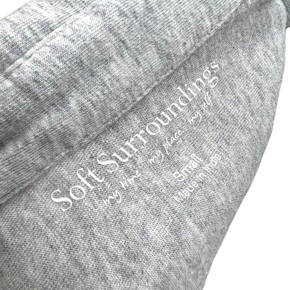 Soft Surroundings Lacey Embroidered Gray Button-Up Shirt Size Small - Picture 11 of 14